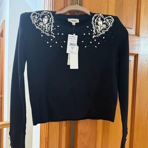 L'AGENCE

Cesca Crystal Knit Crewneck Sweater NWT